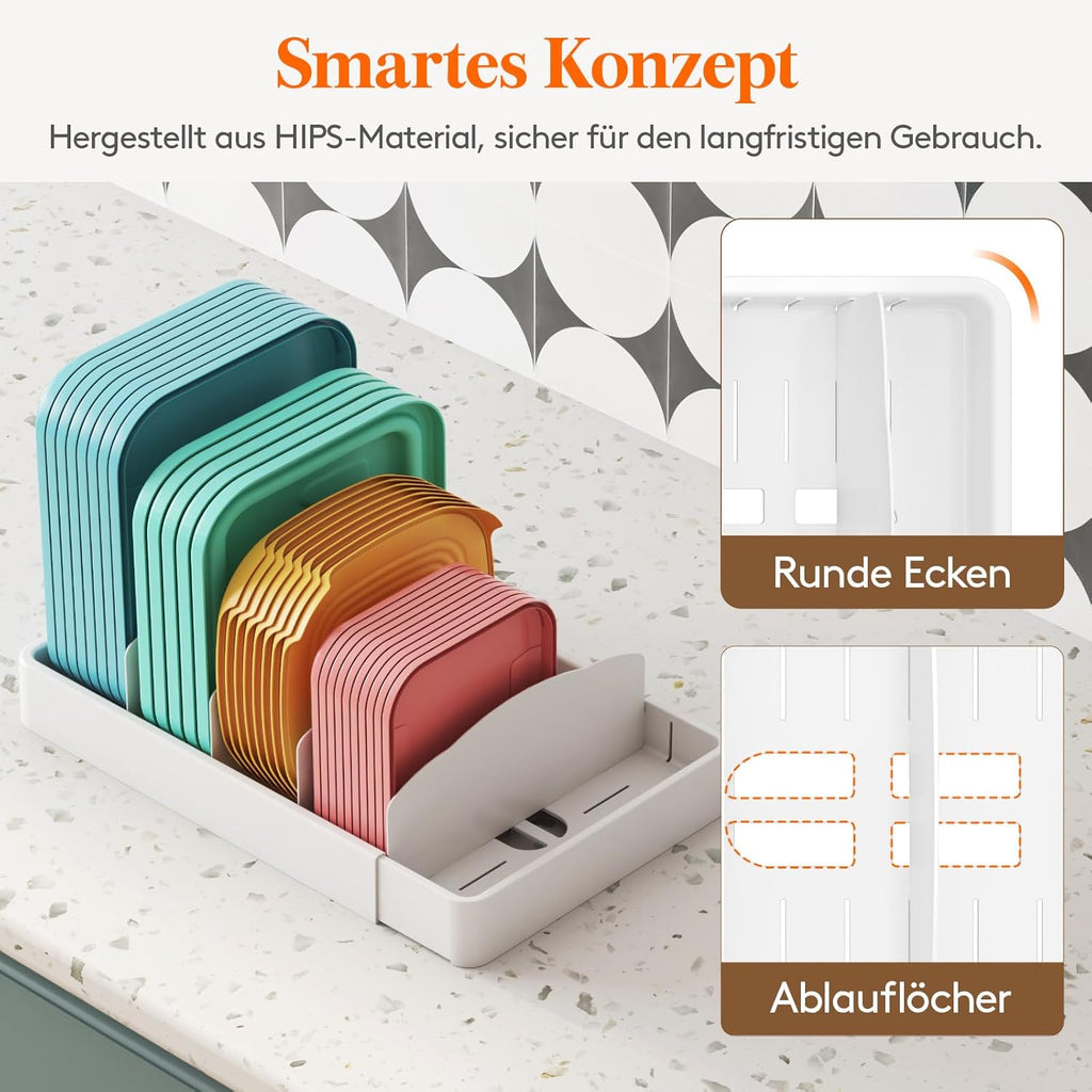 Lifewit Deckelhalter 33 cm mit 5 verstellbaren Faechern Kuechenorganizer