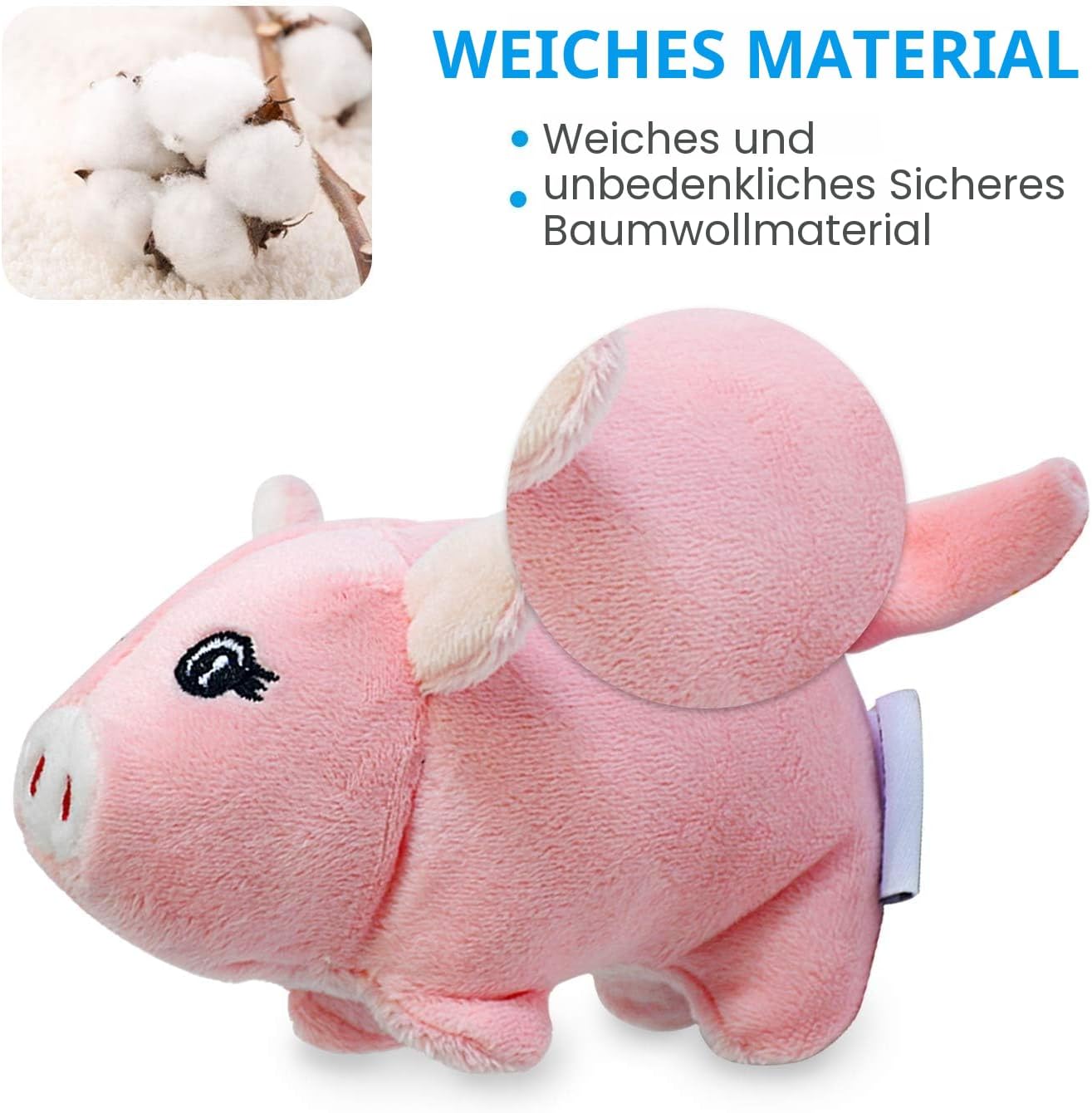 Oktopus Hundespielzeug gross - robustes Pluesch Kauspielzeug mit Quietscher