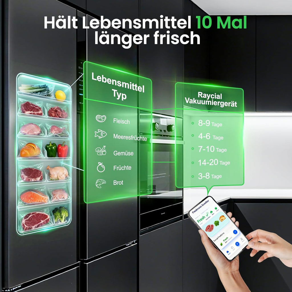 Vakuumiergeraet 7-in-1 145 W fuer Dauerbetrieb, Vakuumierer Lebensmittel