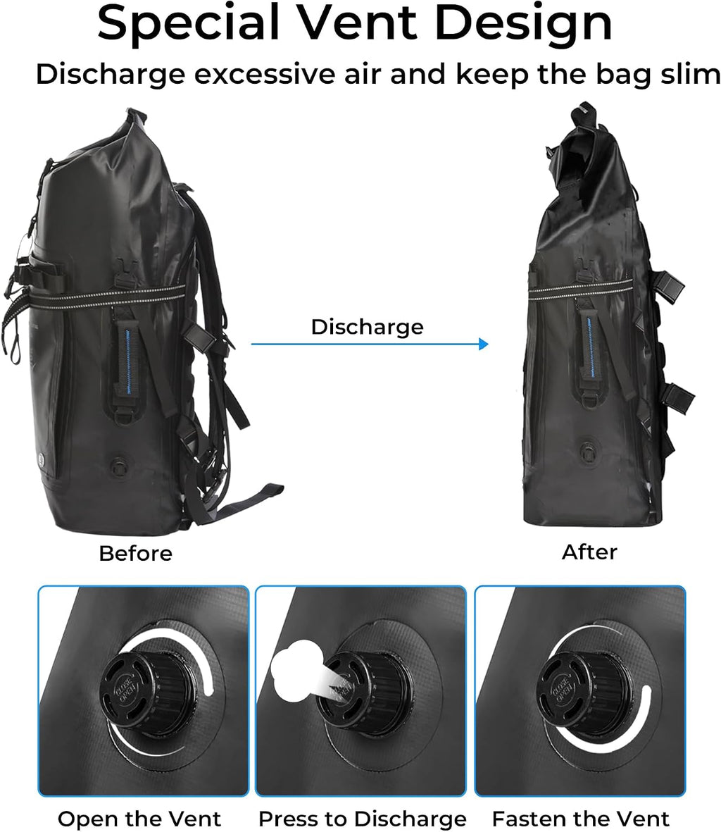 wasserdichter Drybag Rucksack mit Rollverschluss Unisex Gelb