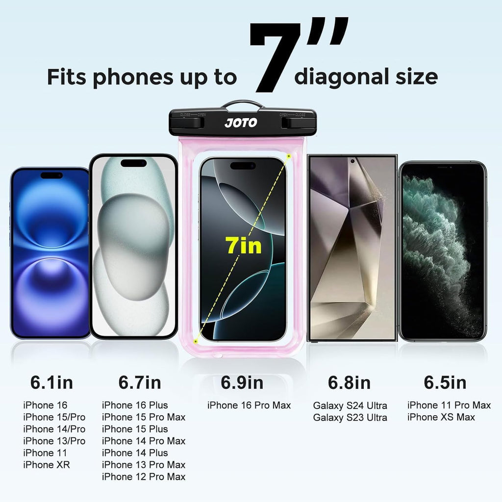 JOTO wasserdichte Universal Handytasche bis 7" IPX8 Schutz fuer iPhone Galaxy Xia