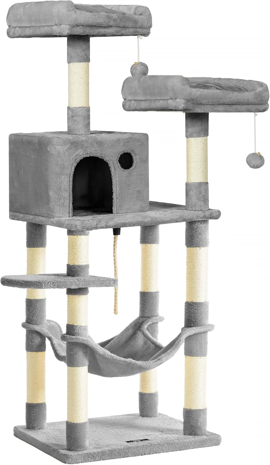 Feandrea Kratzbaum Katzenbaum mit Kratzsaeulen Plattformen und Hoehle