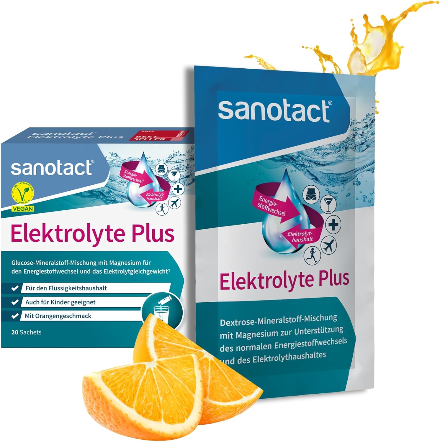 Sanotact Elektrolyte Pulver - 50 Stueck Hydration Sport Elektrolyt Tabletten