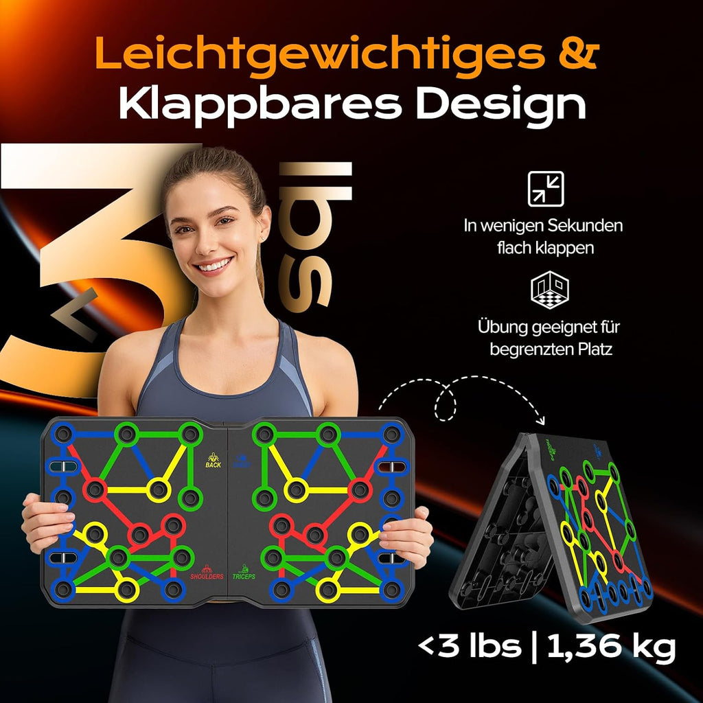 AERLANG Liegestuetzgriffe Push-up Board Set Tragbar Multifunktional Fitness