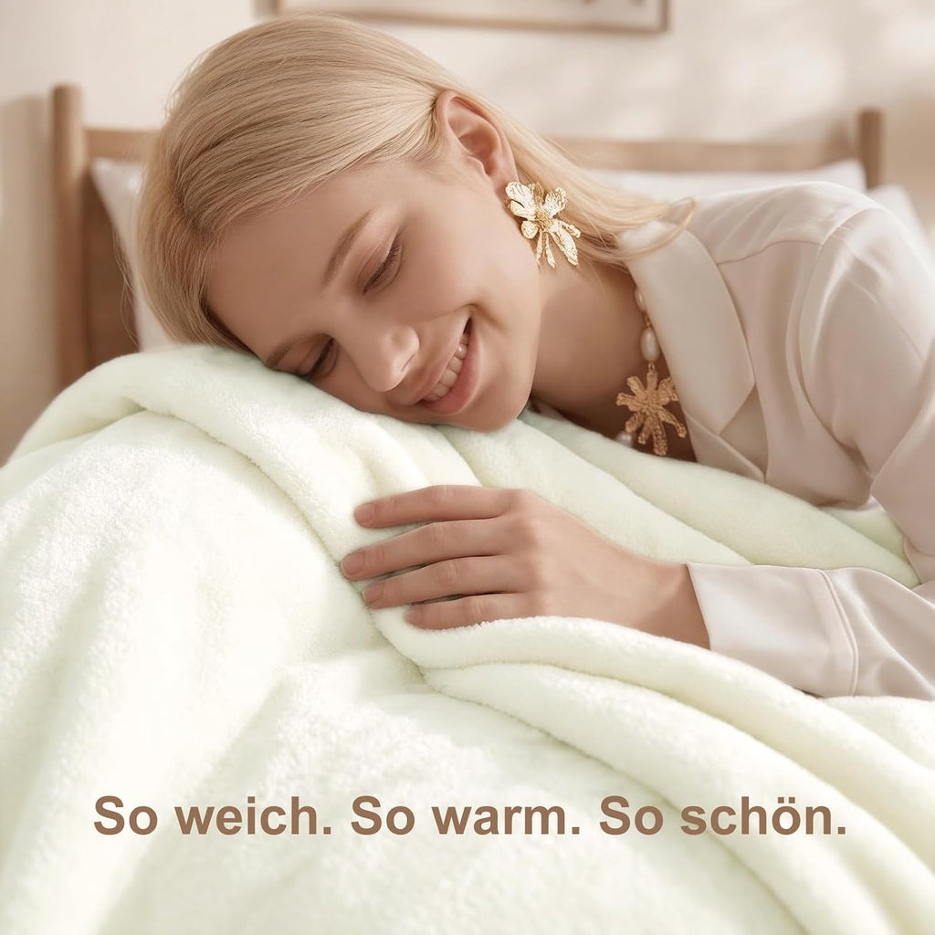 WAVVE Fleecedecke Grau 150x200 cm XL flauschig 150cm-240cm