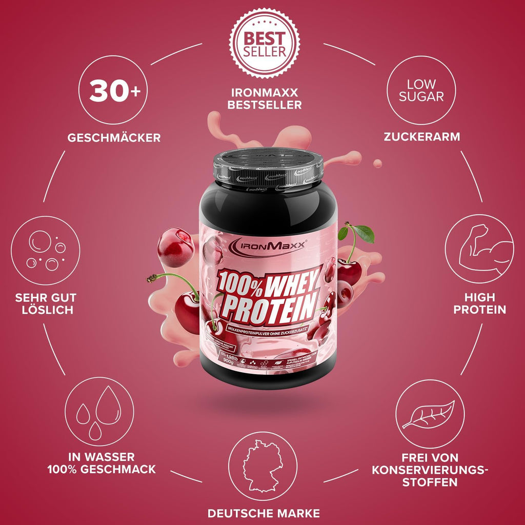 IronMaxx Whey Protein Milk Chocolate Pulver Muskelaufbau verschiedene Sort