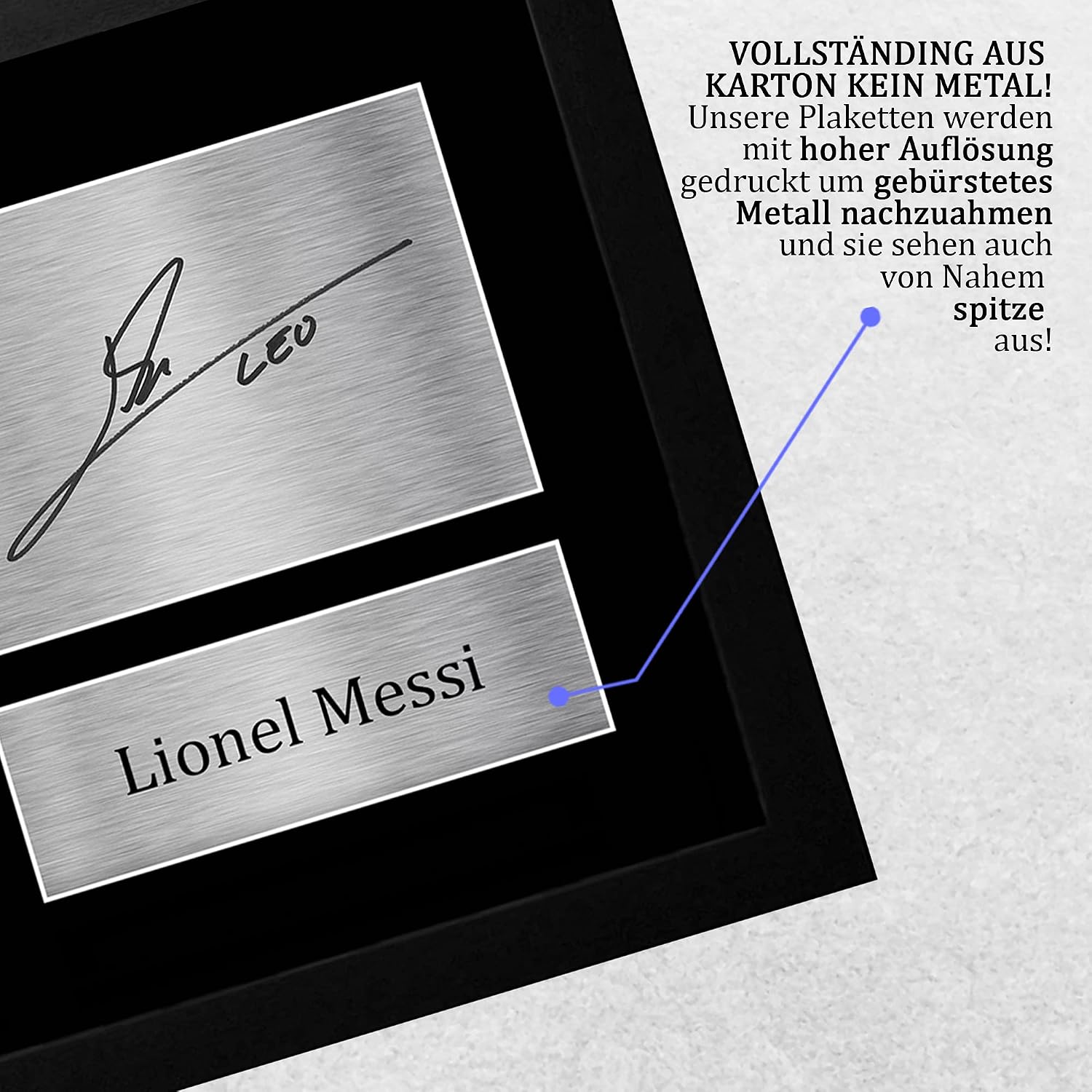 Lionel Messi A4 Poster ungerahmt signiert gedrucktes Autogramm Bild