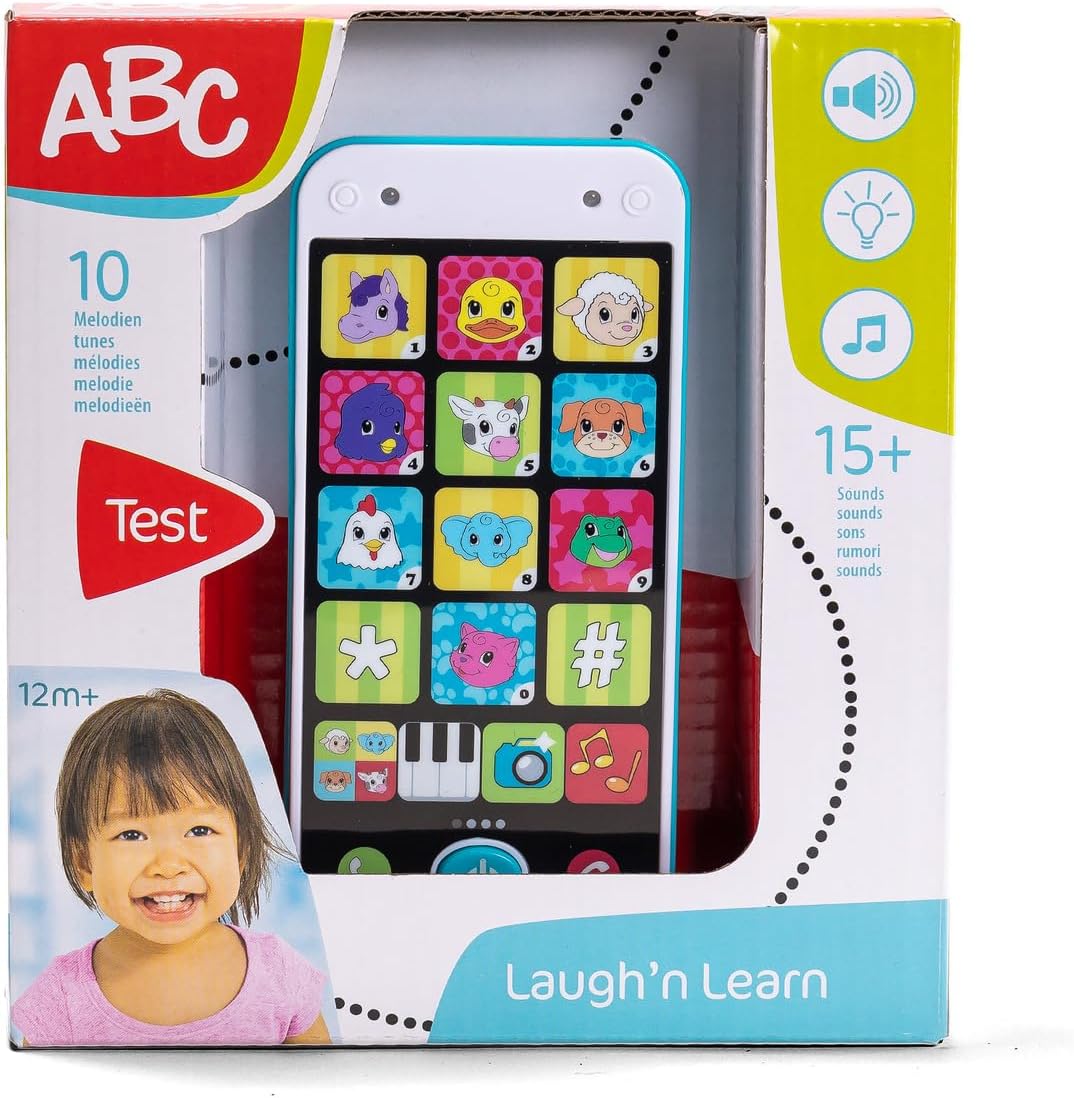Simba ABC Smartphone Spielzeughandy Licht & Sound Kinder ab 12 Monate Bunt