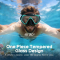 Findway Tauchmaske Erwachsene Teenager 180° Panorama-Glas Anti-Fog Nasenabdeckun