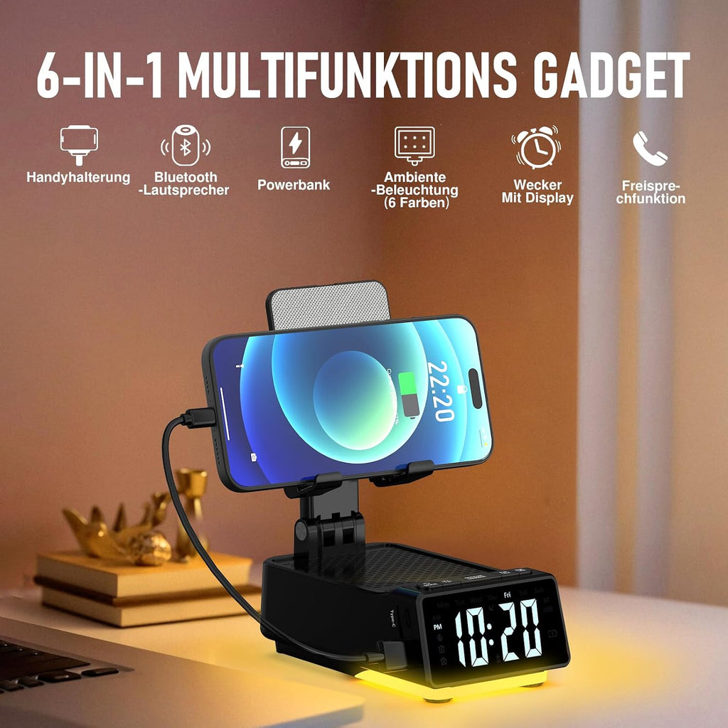 ZOOI Bluetooth Lautsprecher mit Handystaender Geschenk fuer Maenner