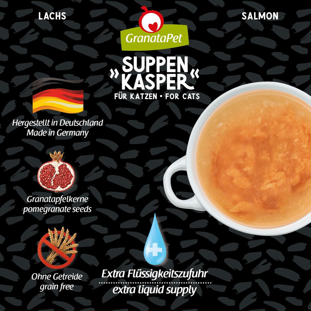 GranataPet Suppenkasper Multipack 6 Sorten 12x70ml Katzen-Suppe verschiedene Sor