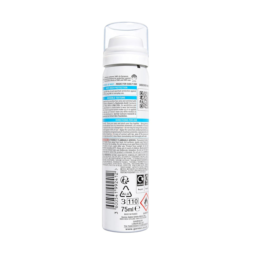 Garnier Ambre Solaire Sonnen-Spray LSF 50+ Gesicht mit Hyaluronsaeure 75ml