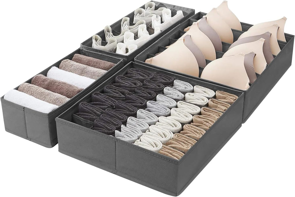 Basics Schubladen Organizer 6‑teilig faltbares Ordnungssystem fuer Kleidung