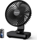 EasyAcc Tischventilator USB Akku 4000 mAh, tragbar, 4 Stufen, schwarz