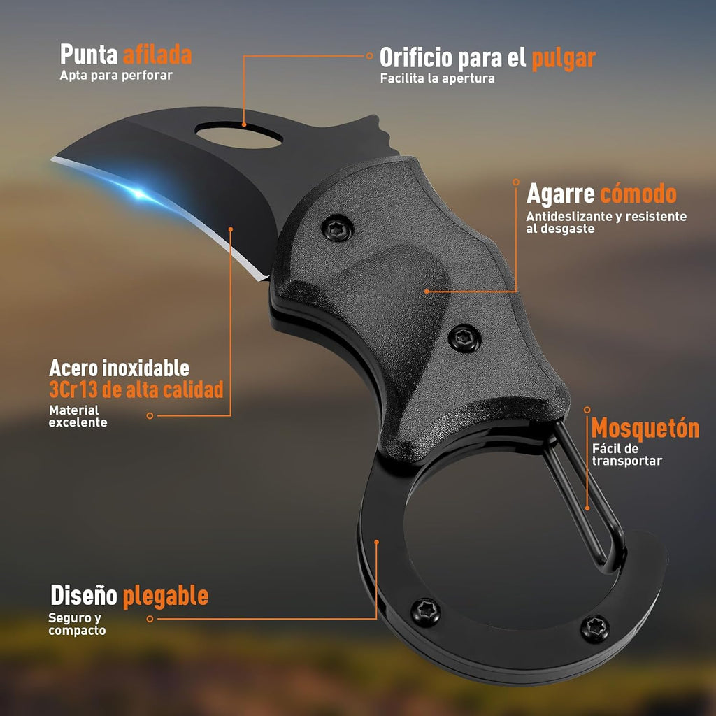ZOOI Taschenmesser Klappmesser Multitool Outdoor Geschenk fuer Maenner