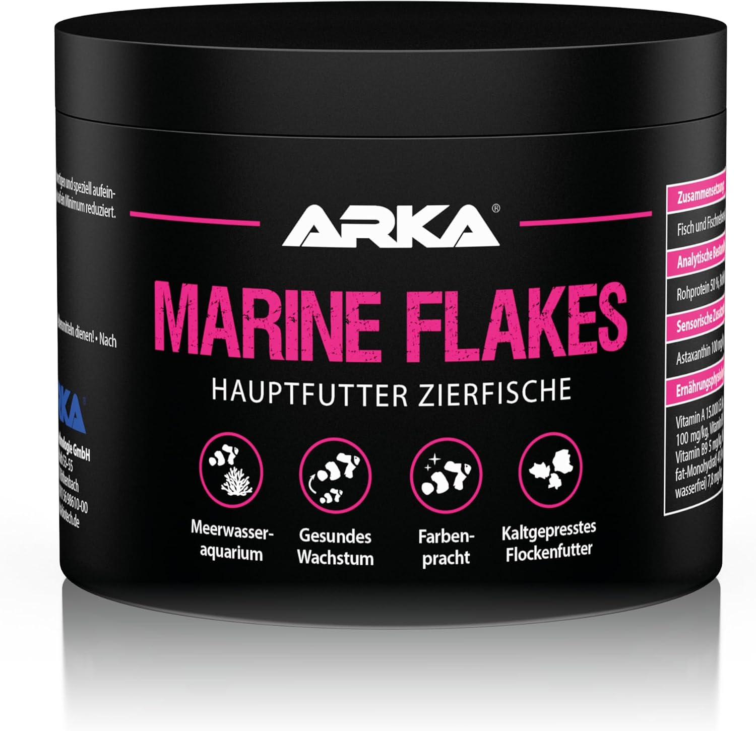 ARKA Marine Flakes Flockenfutter Meerwasserfische 50 g fuer Farben & Wachs