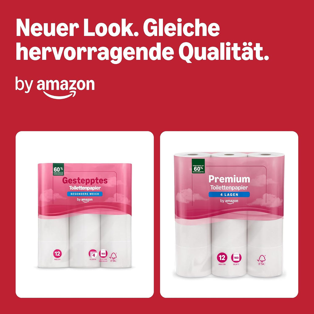 Toilettenpapier 4-lagig 12 Rollen weich Haushaltspapier