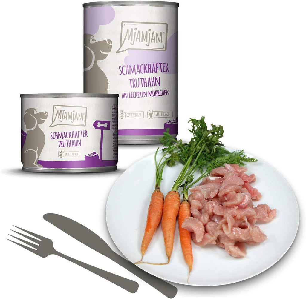 Hundefutter Nassfutter Mixpaket 6x400g Huhn Ente Rind Pute Kalb Lamm