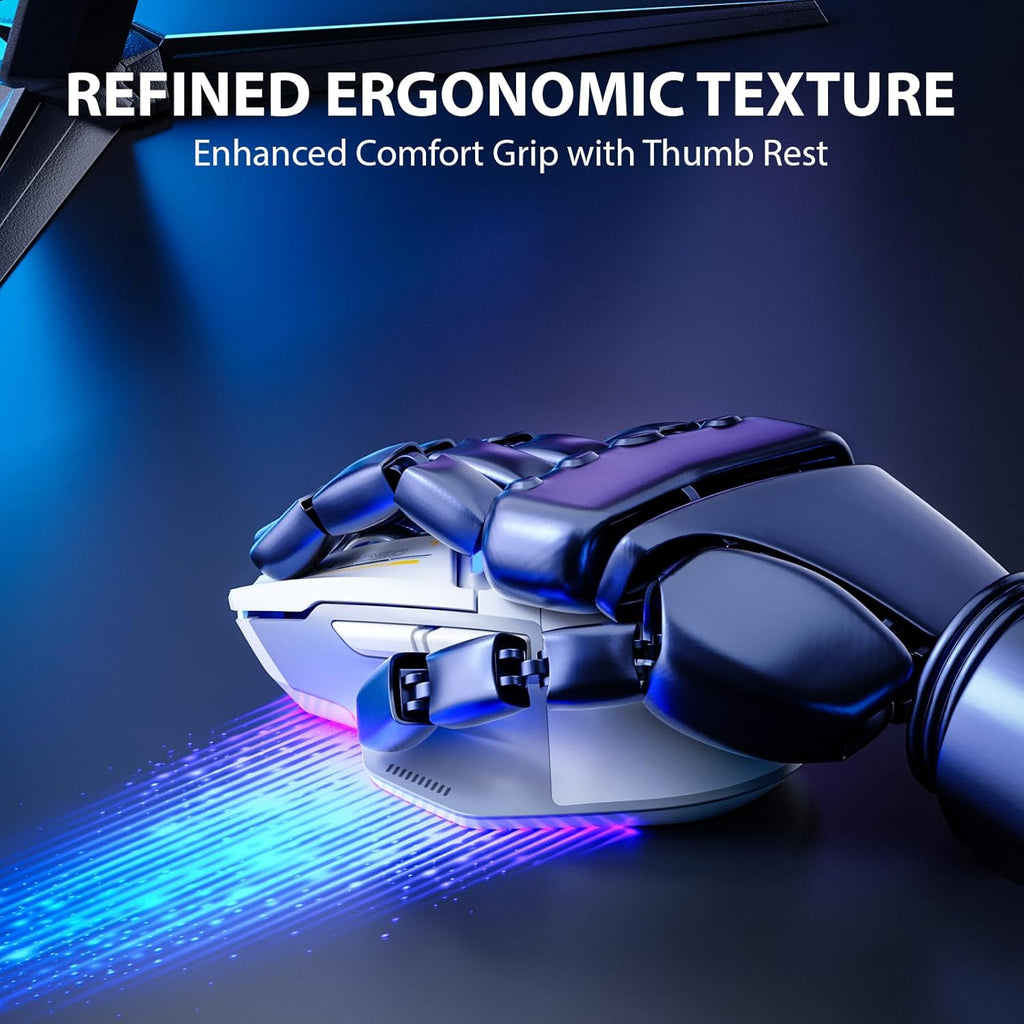 Inphic IN9 Gaming Maus kabellos 2.4G Bluetooth USB-C RGB 10000 DPI