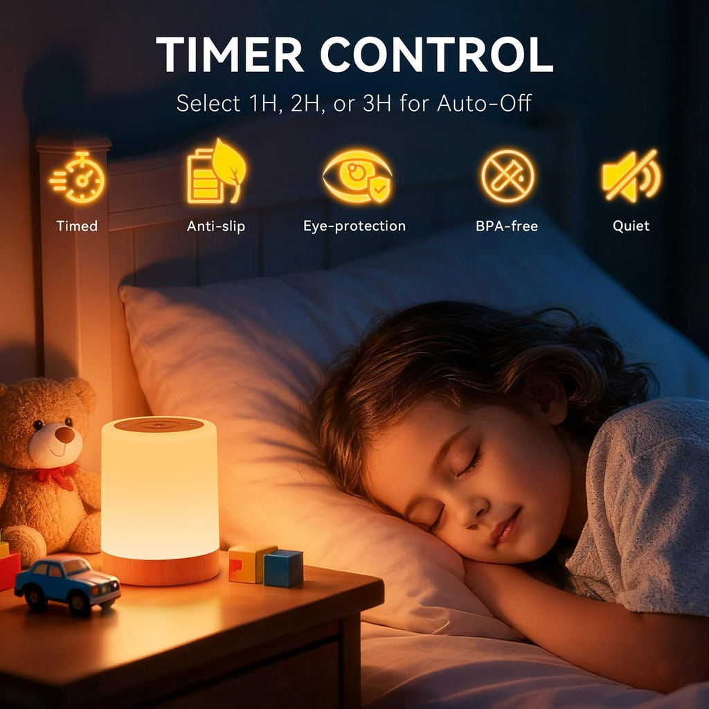 Auxmir Nachtlicht Touch dimmbar 256 RGB Farben, 3000mAh, kabellos