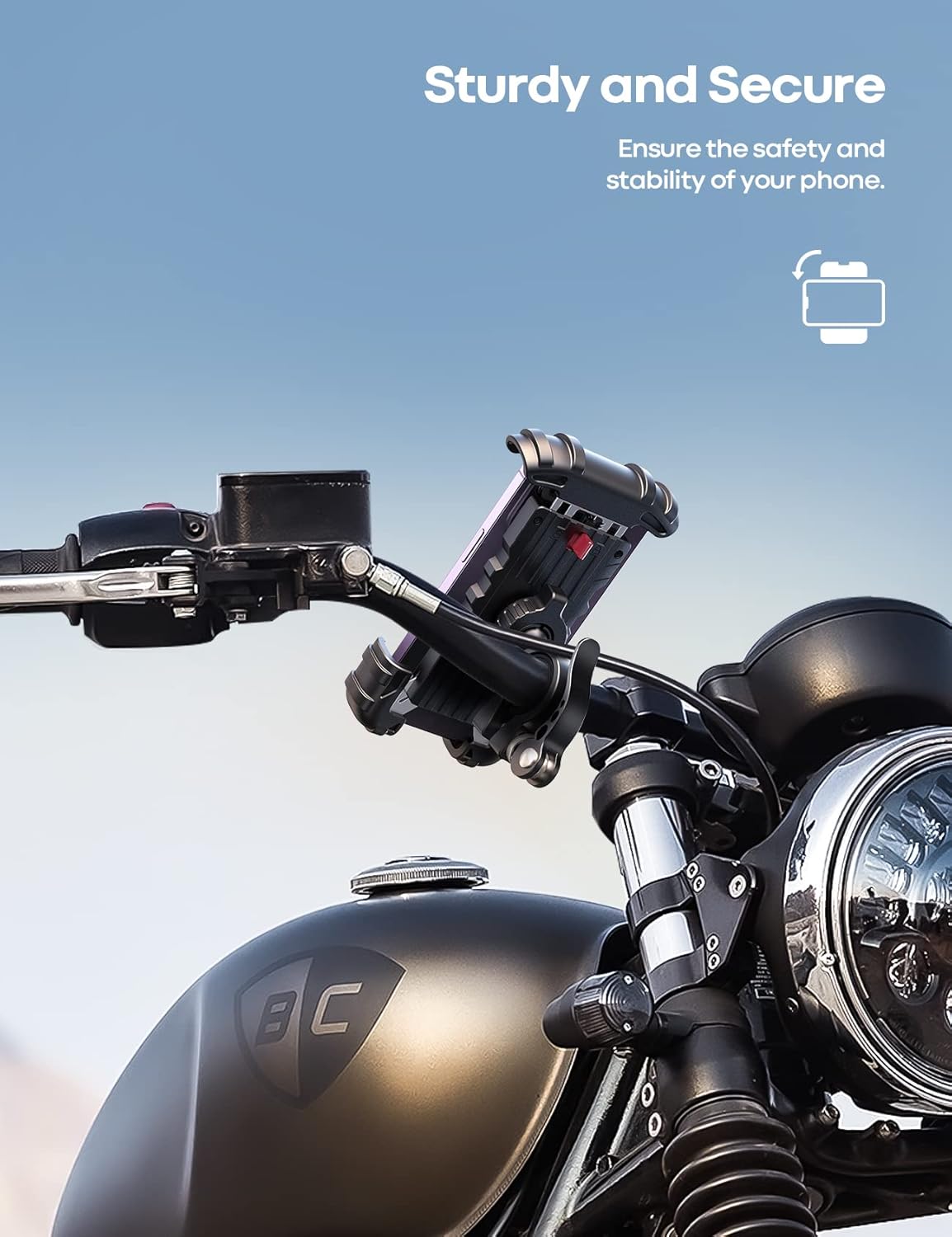 Universal Fahrrad Motorrad Lenkerhalter 360° drehbar fuer Smartphone