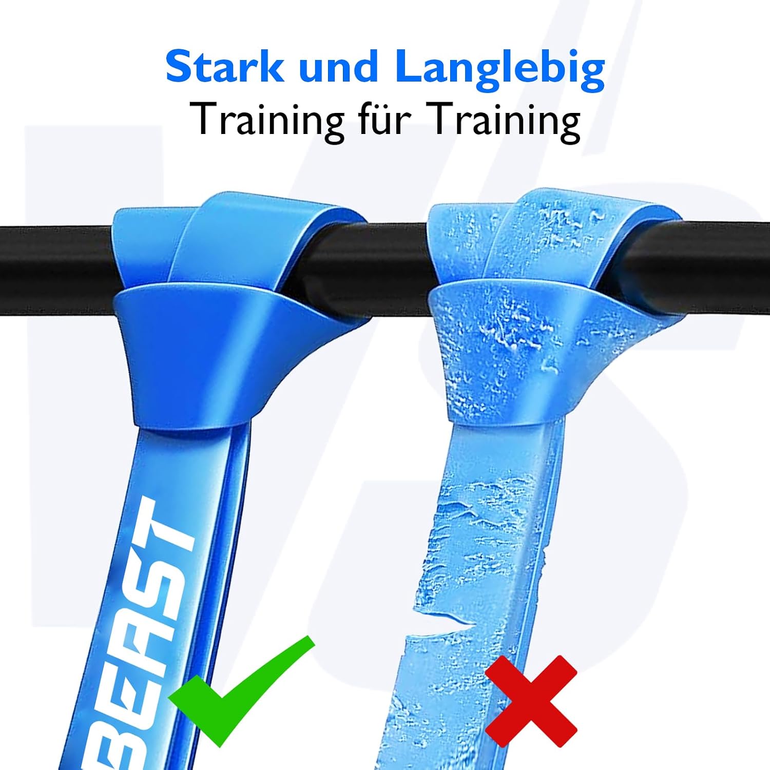 Fitbeast Widerstandsbaender Set 5 Level - Fitness Krafttraining Crossfit Muskelau