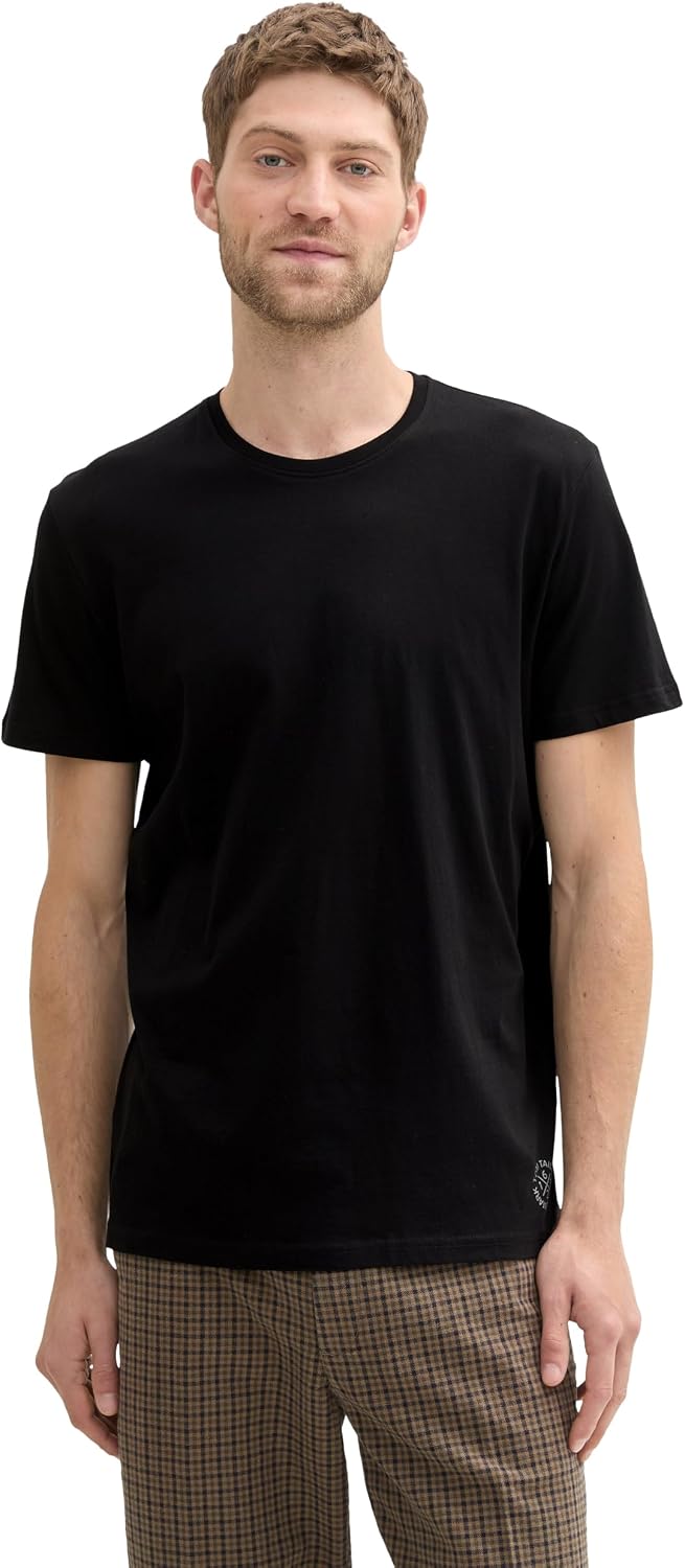 Tom Tailor Herren T-Shirt 2er Pack Crewneck Baumwolle XXS-3XL
