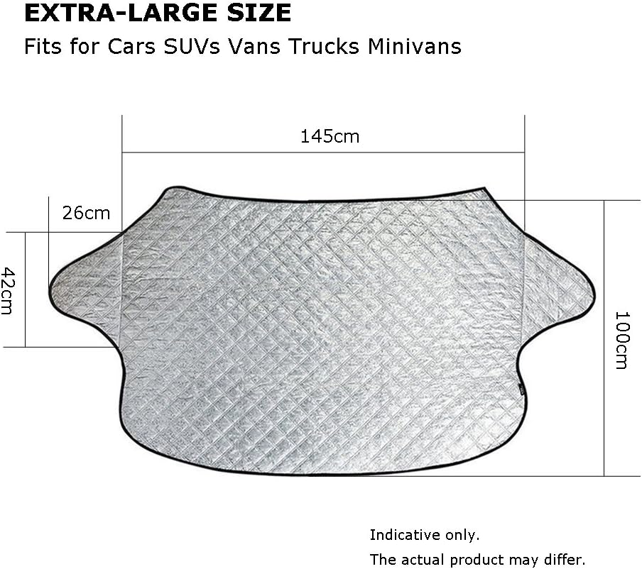 BEEWAY Frontscheiben-Schutz 140x90 cm - dicke Windschutzscheibenabdeckung gegen