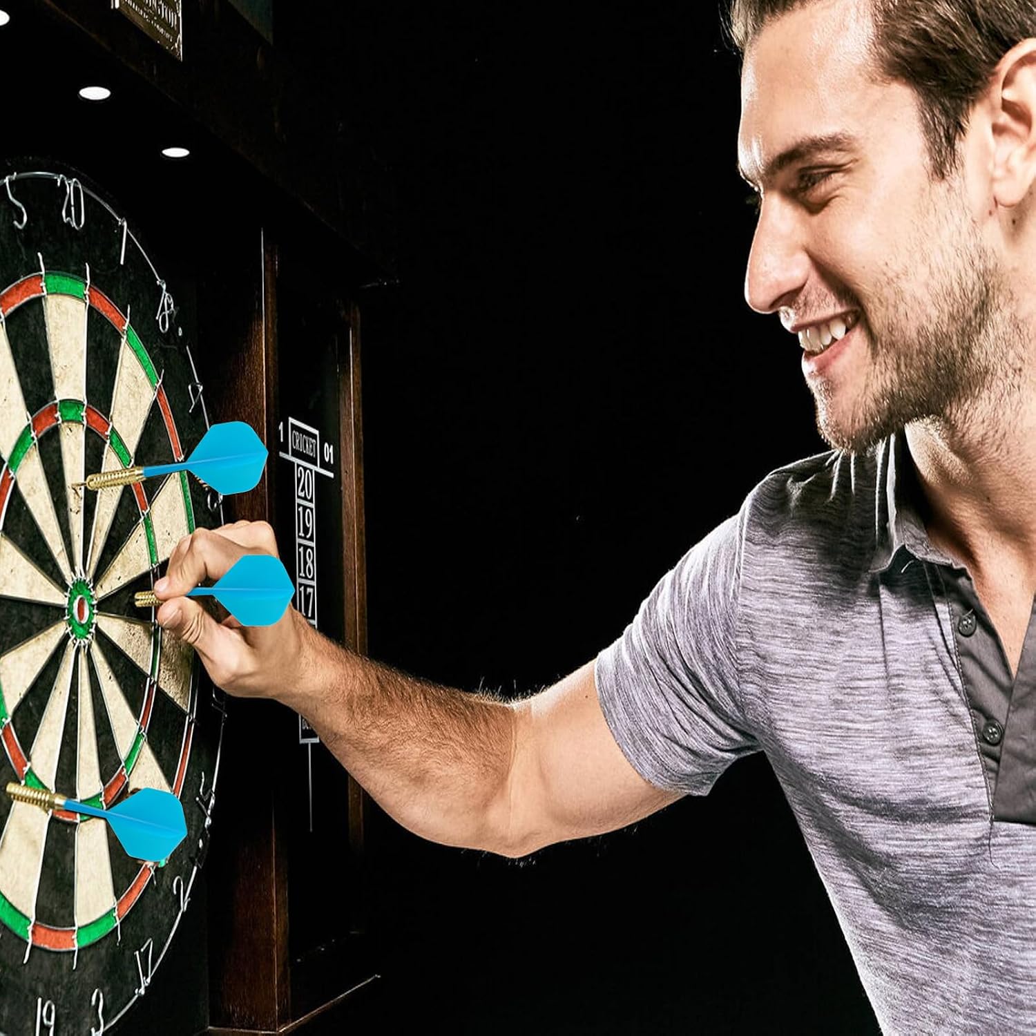 Fusion Darts Flights mit Schaft 12 Stueck 2BA Kunststoff