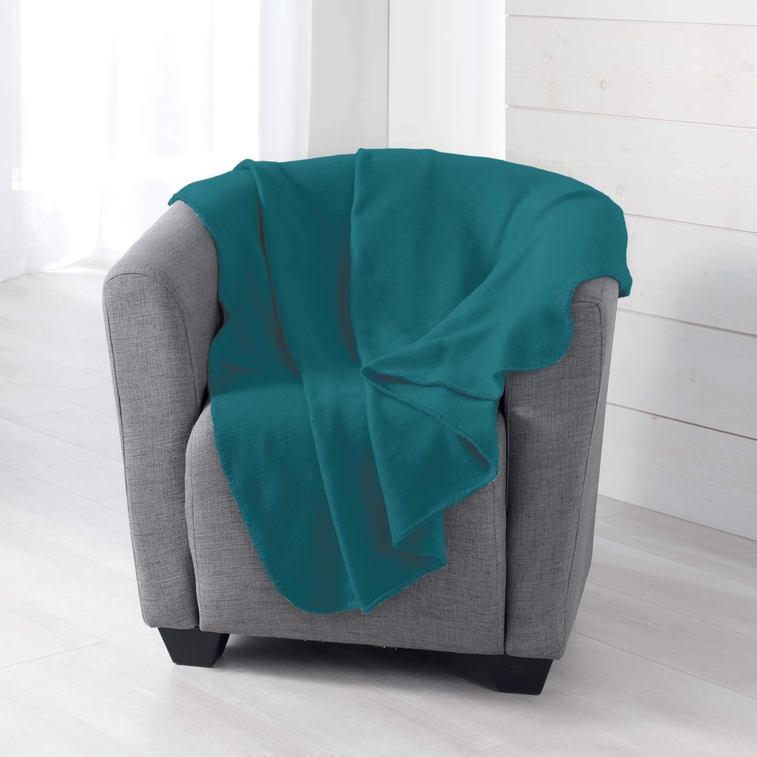 Milou Plaid 125 x 150 cm Polyester Taupe - Kuscheldecke 150cm