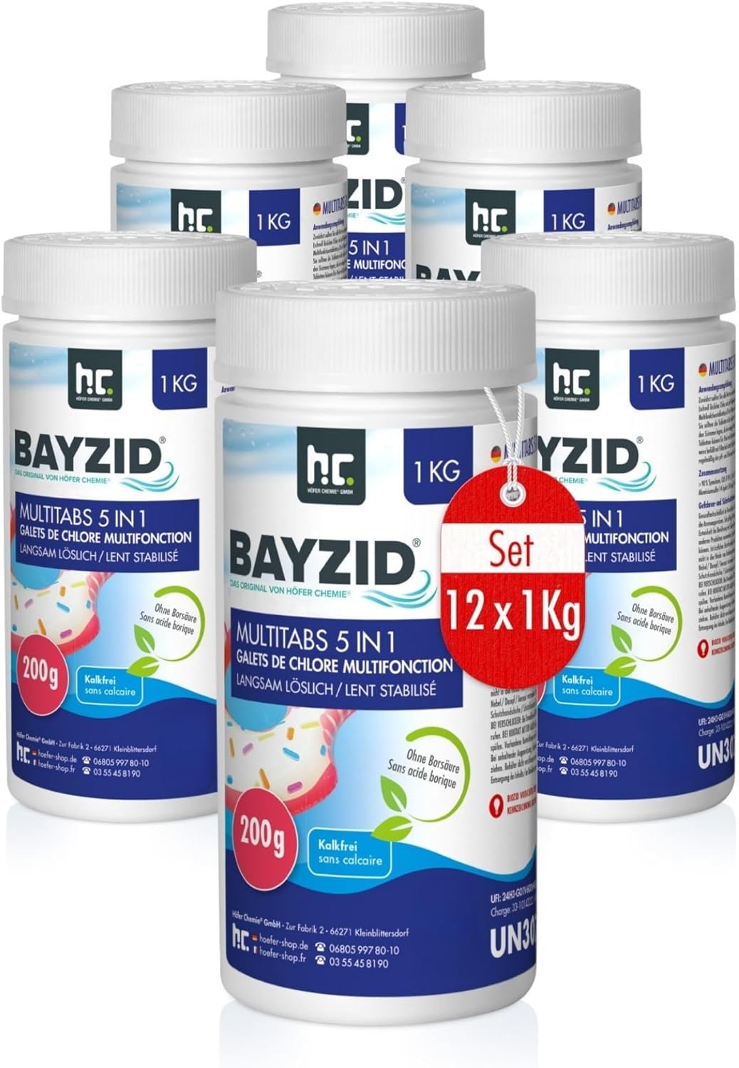 BAYZID Chlor Multitabs 5in1 Chlortabletten Poolpflege