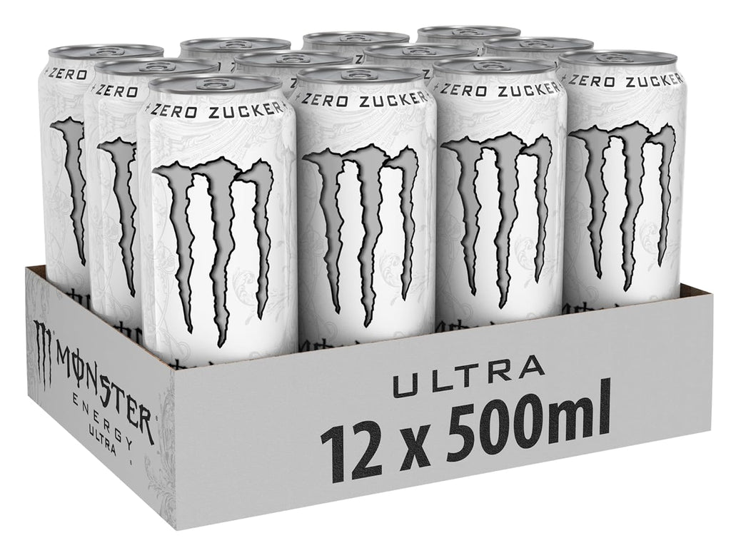 Monster Energy Ultra White Energy Drink 12x500 ml zuckerfrei kalorienfrei