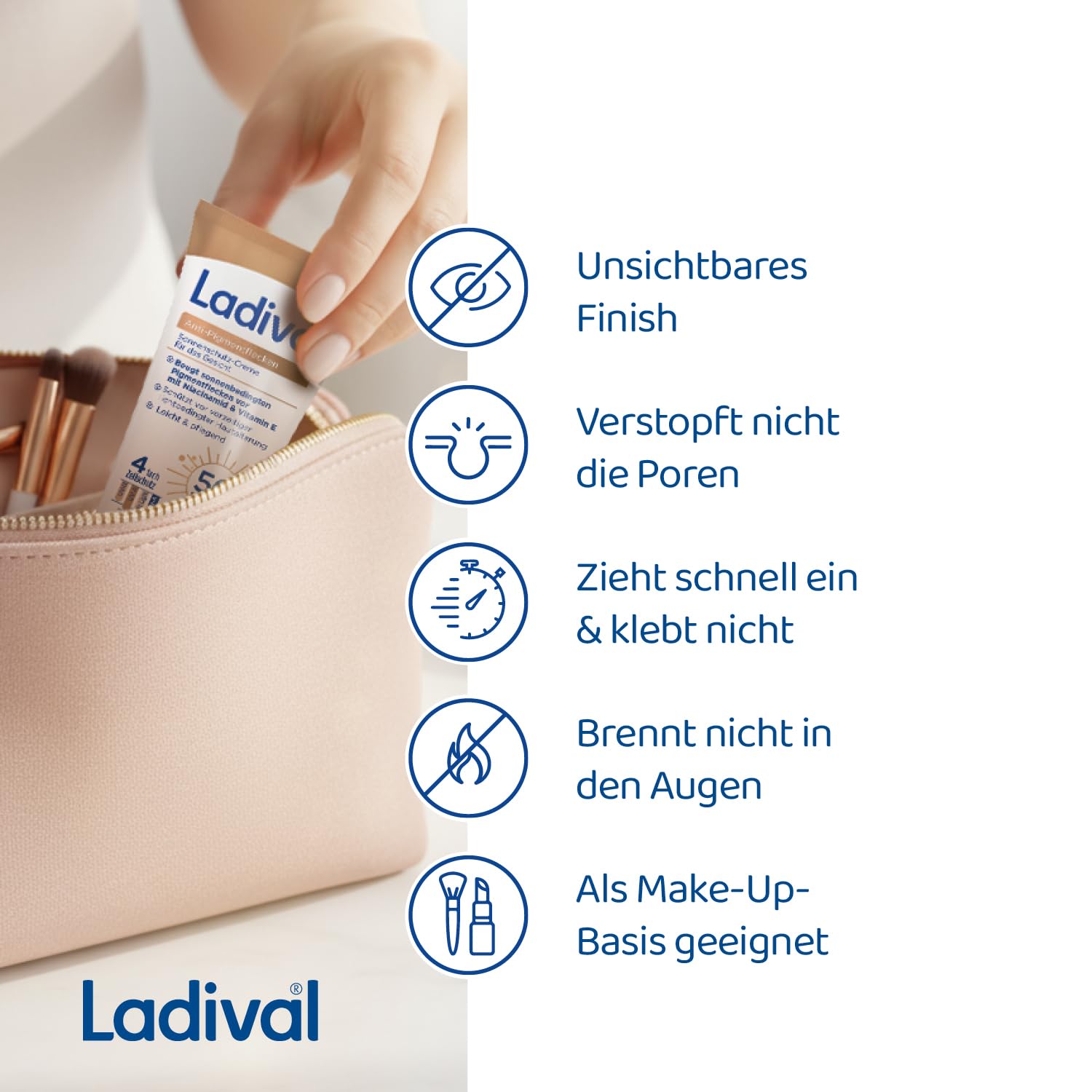 LADIVAL Anti-Pigmentflecken Sonnencreme Gesicht LSF 50 ml mit Niacinamid