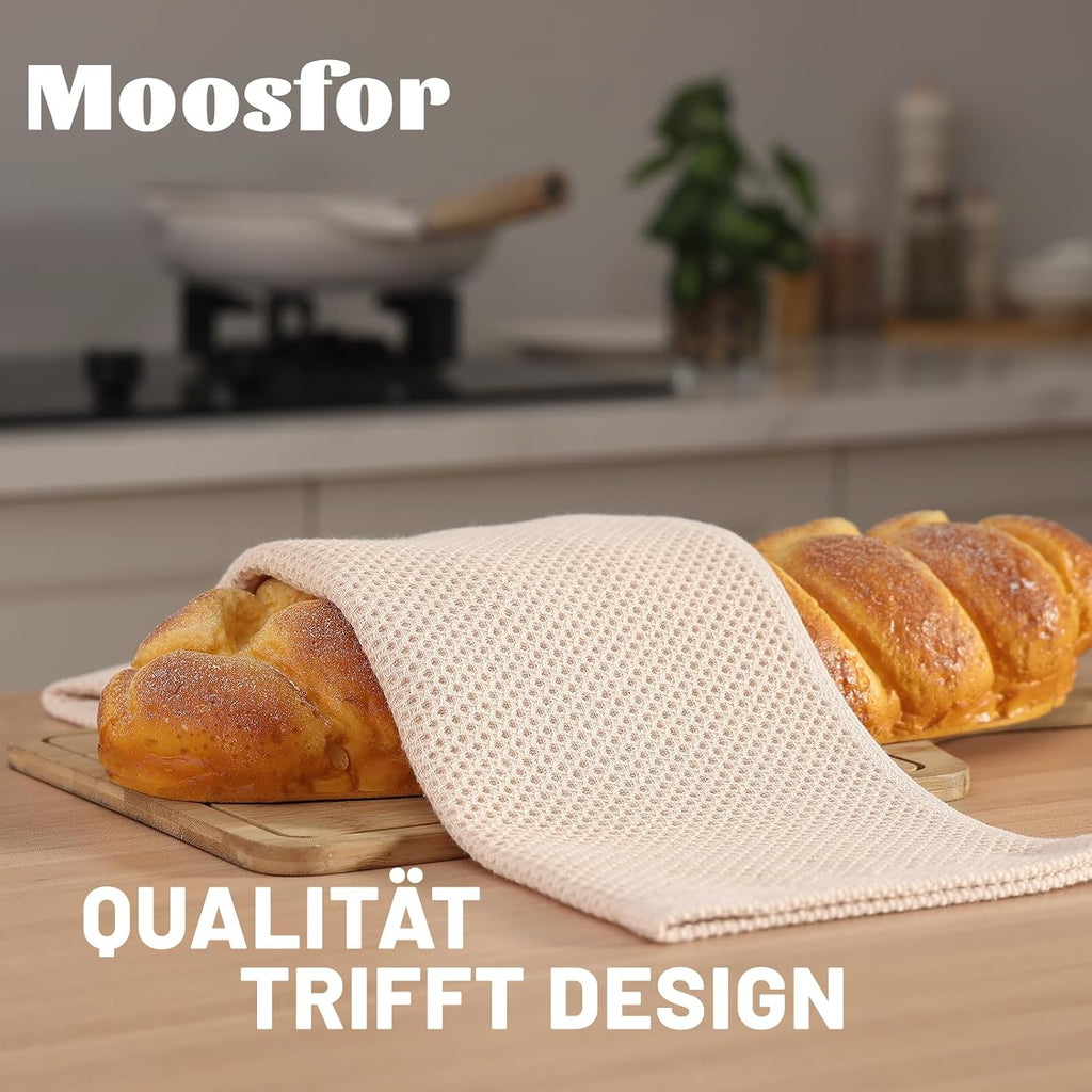 Geschirrtuecher 6er Set 100% Baumwolle 30×30 cm saugfaehig Dunkelgrau 30cm-72cm