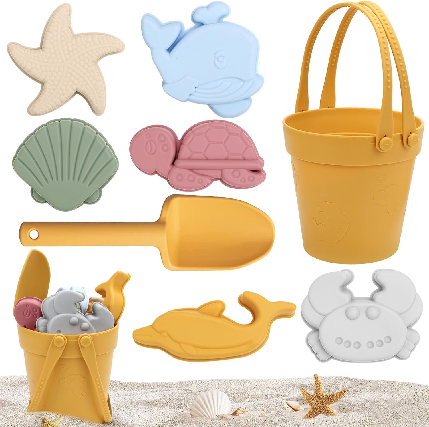 Silikon Sandspielzeug Set 8 Teile Kinder Strandspielzeug