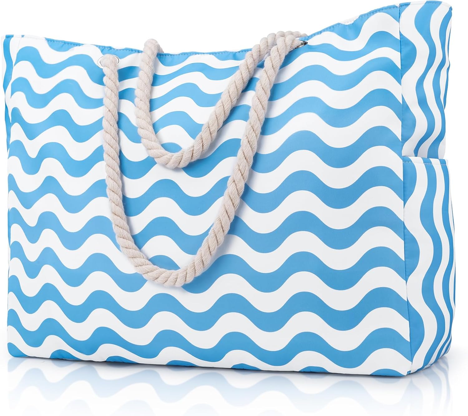 benpen Strandtasche XXL mit Reissverschluss Damen Faltbar Grosse Badetasche