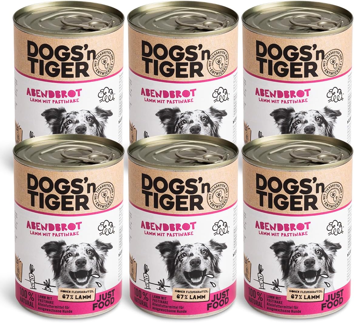 Dogs’n Tiger Adult Nassfutter Huhn 67% Fleisch 6x400g Mahlzeit versch