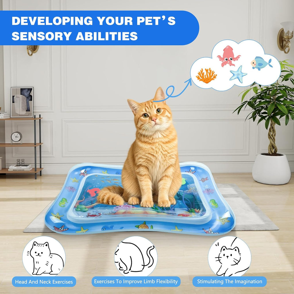 Aufblasbare Wasserspielmatte fuer Katzen und Hunde aus PVC als interaktives Spielzeug