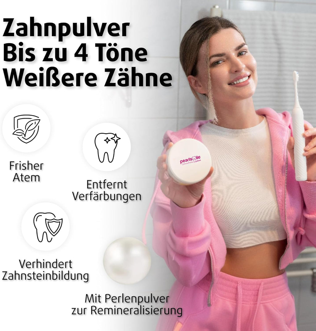 Zahnaufhellung Pulver Zahnpulver Bleaching fuer weisse Zaehne