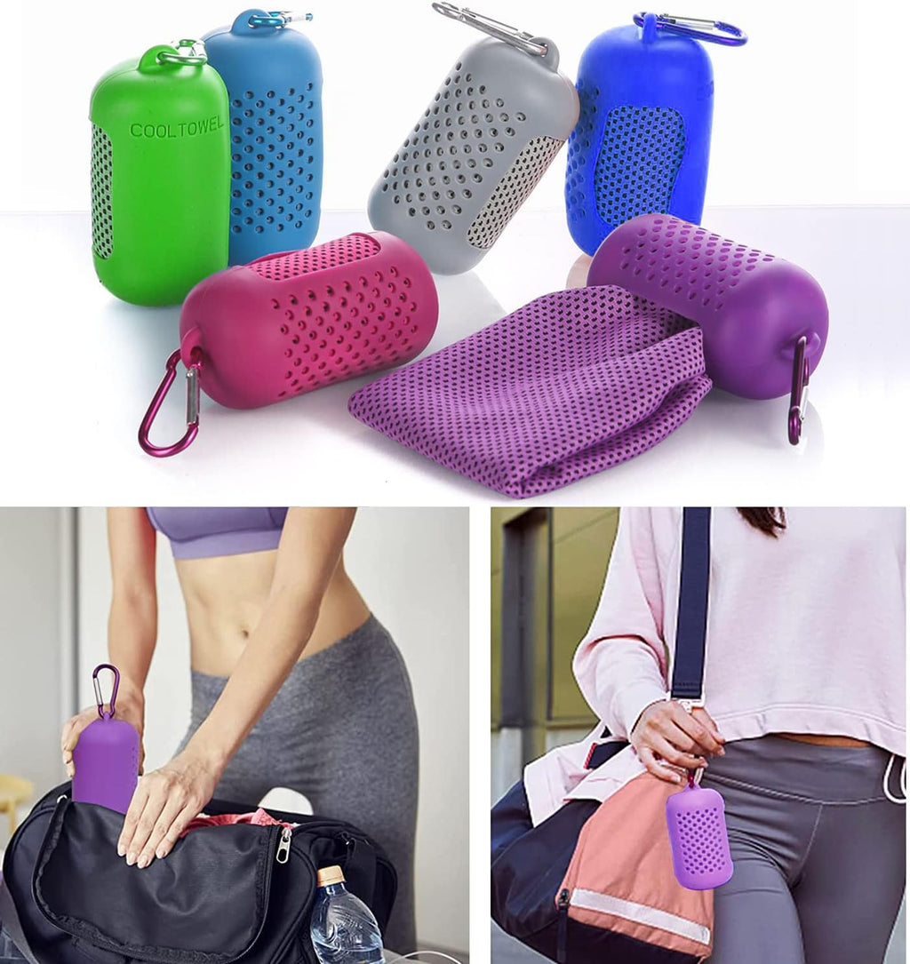 Ciskotu Kuehlhandtuch 3er Set Mikrofaser schnelltrocknend fuer Sport Yoga