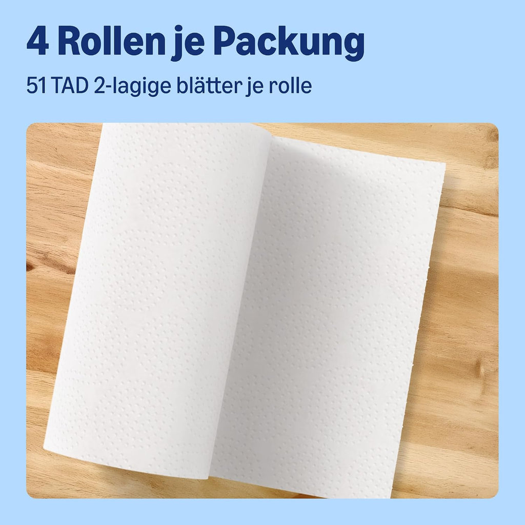 Kuechenrolle 32 Rollen extra saugfaehig Haushaltspapier 3-lagig