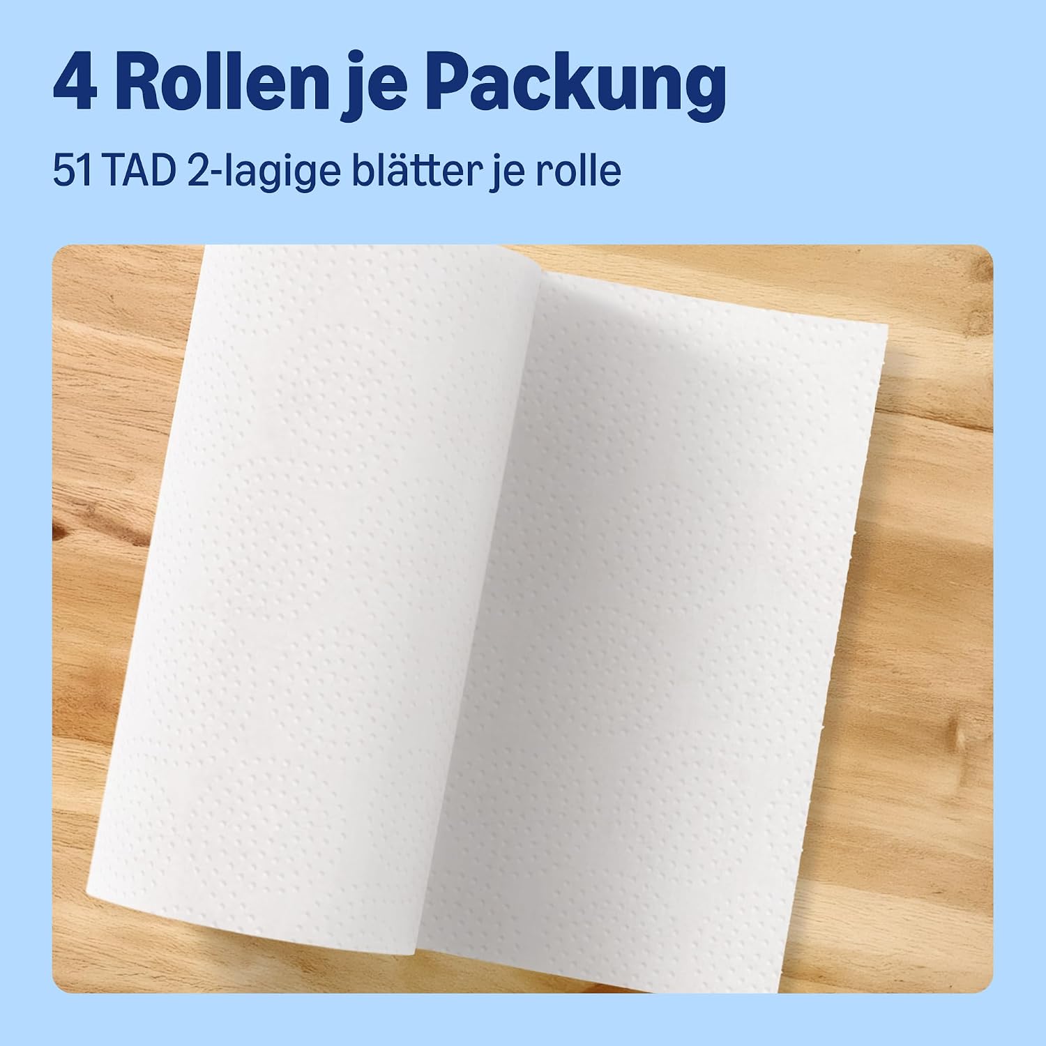 Kuechenrolle 32 Rollen extra saugfaehig Haushaltspapier 3-lagig