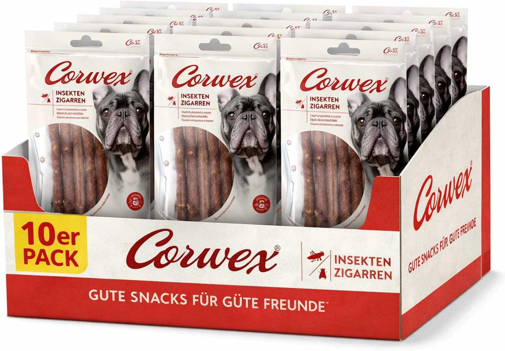 Corwex Insekten-Zigarren fuer Hunde - Insektenprotein Snack schonend