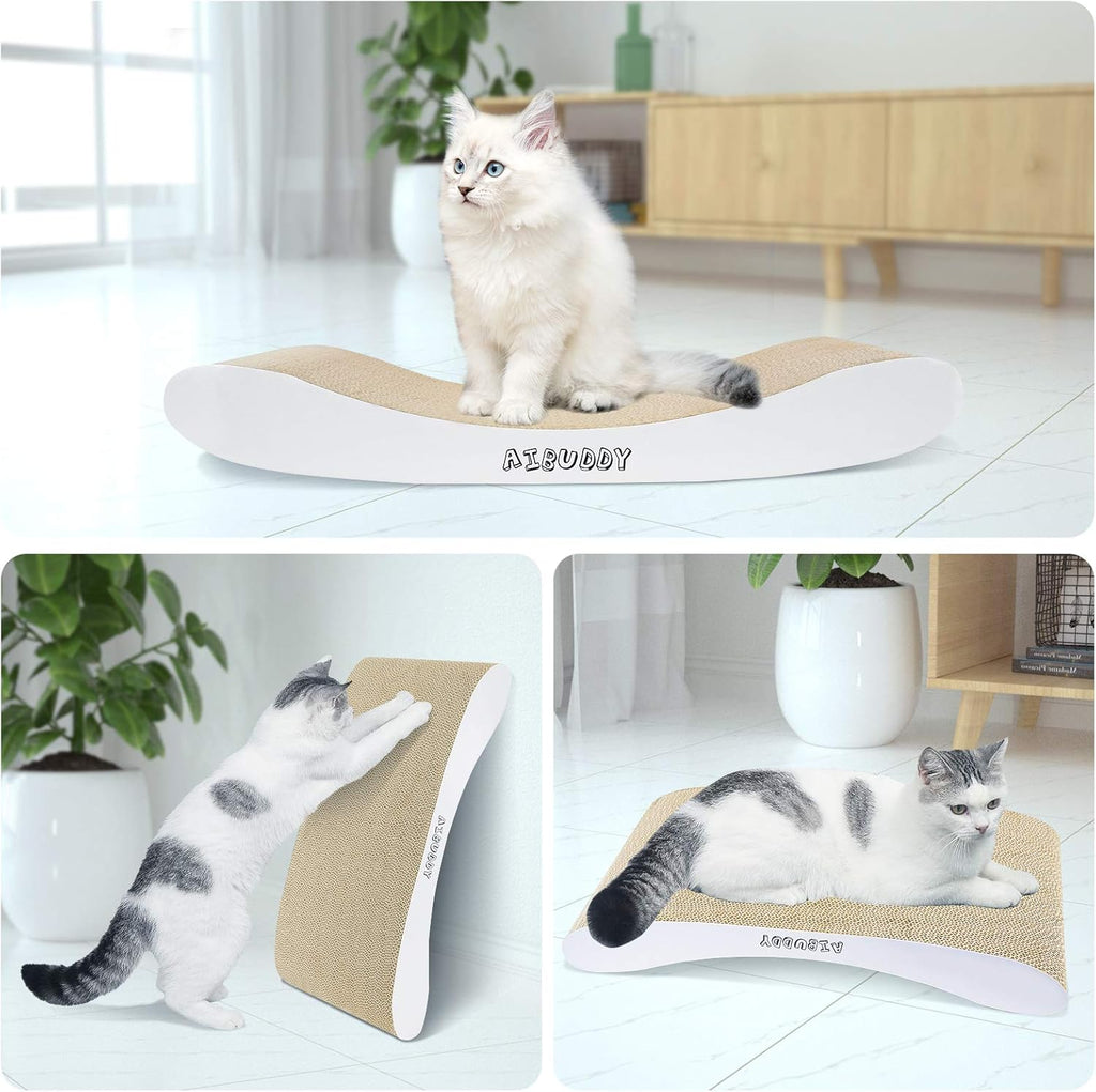 Katzen Kratzbrett Welle 44x25cm Karton Kratzmatte Katzenspielzeug Catnip
