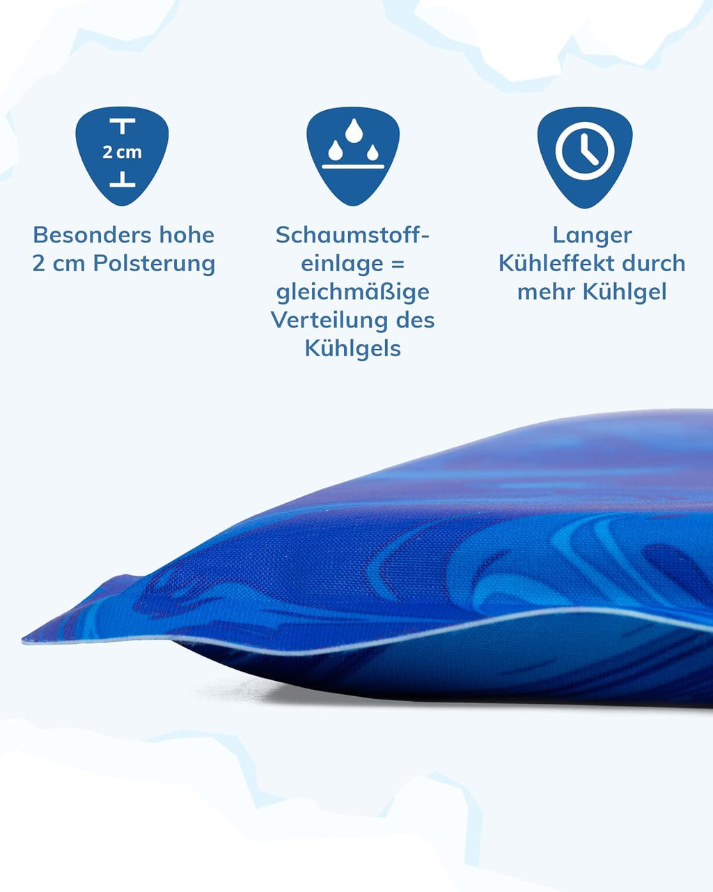 TrendPet Arctic Comfort Kuehlmatte Hund 60x45 cm 20 mm extra dick selbstkuehlend