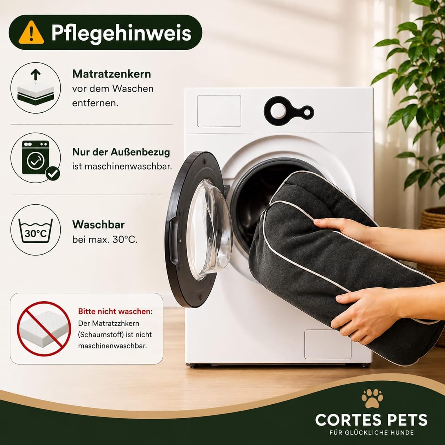 Orthopädisches Hundebett Memory Foam wasserfest Hundekissen