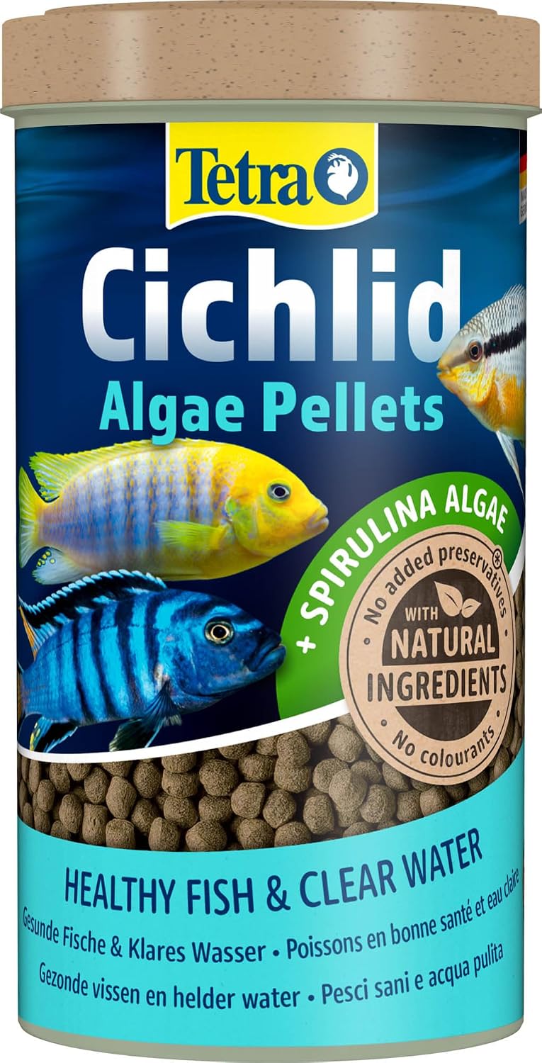 Tetra Cichlid Algae Pellets Fischfutter Spirulina Algen 500 ml Dose