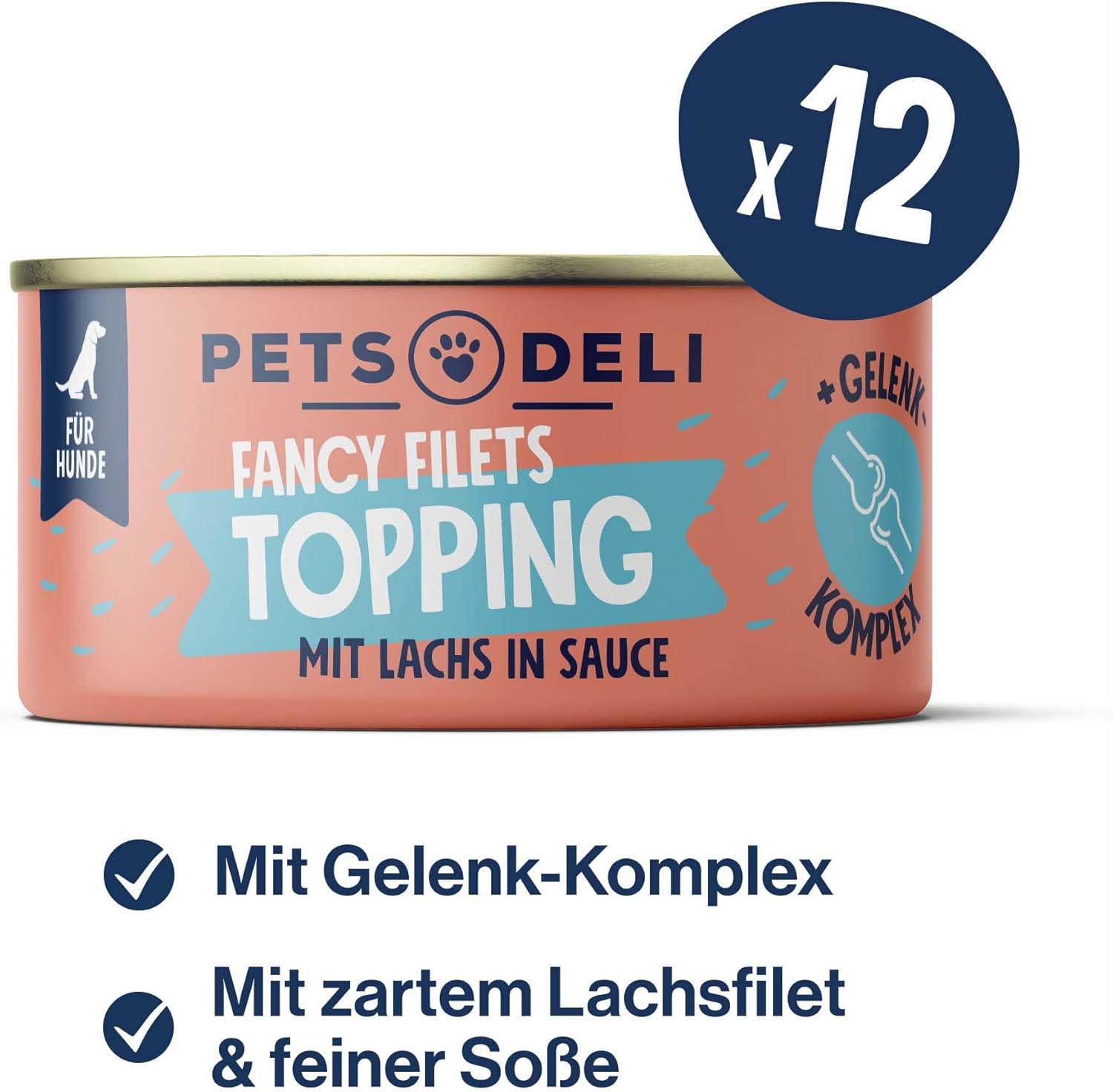 Pets Deli Fancy Filets Hunde Futter-Topping Rind in Sauce 12x70 g verschiedene S