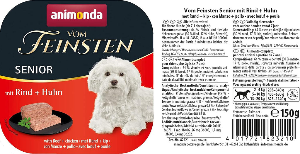 animonda vom Feinsten Senior Hundefutter 6x150 g - verschiedene Sorten