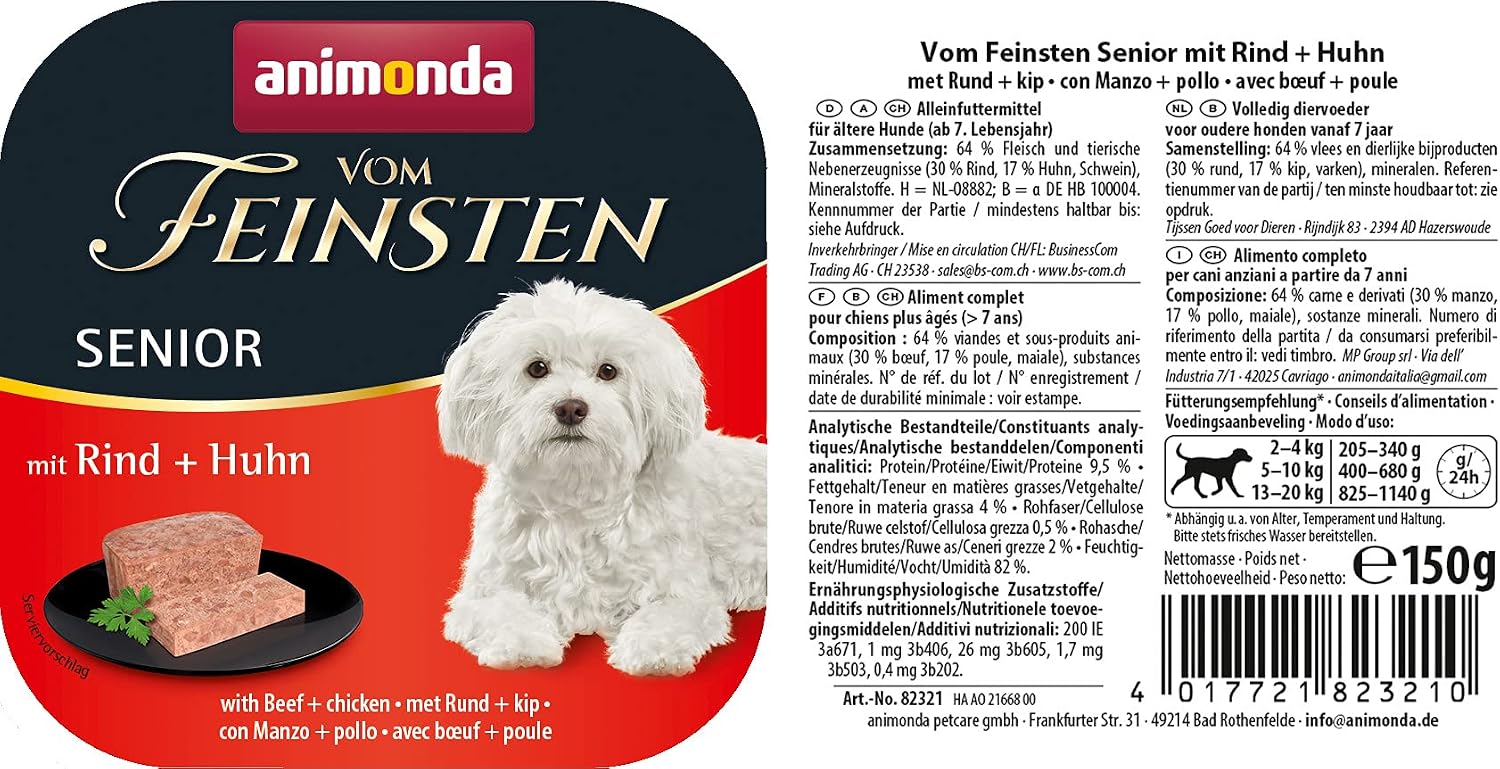 animonda vom Feinsten Senior Hundefutter 6x150 g - verschiedene Sorten